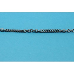 1 metre Chaine laiton argentee antique
