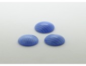 50 ovale bleu soie 14x10