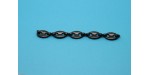1 metre Chaine laiton black metal