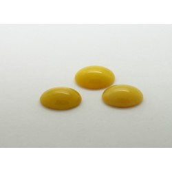 50 ovale jaune soie 10x08