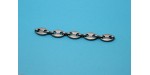 1 metre Chaine laiton argentee antique