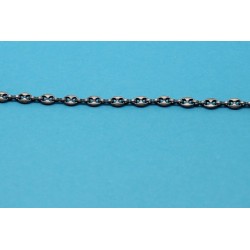 1 metre Chaine laiton argentee antique