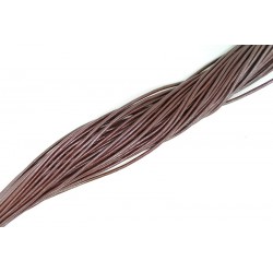 50 mts lacets cuir marron 0.5mm