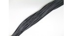 50 mts lacets de cuir noir 0.5mm