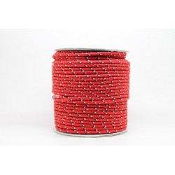 50 Metres Cordon ''BUNGEE'' tricolore base Rouge 2mm