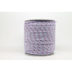 50 Metres Cordon ''BUNGEE'' tricolore base Violet clair 2mm