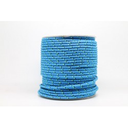 50 Metres Cordon ''BUNGEE'' tricolore base Turquoise 2mm