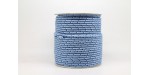 50 Metres Cordon ''BUNGEE'' tricolore base Bleu clair 2mm