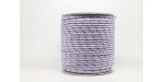 50 Metres Cordon ''BUNGEE'' tricolore base Violet clair 3mm