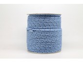 50 Metres Cordon ''BUNGEE'' tricolore base Bleu clair 3mm