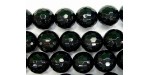 Perle facettes agate noire 10mm - Fil de 40 Centimetres