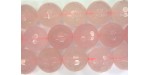 Perle facettes quartz rose 6mm - Fil de 40 Centimetres