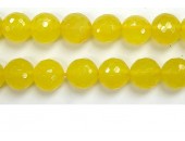 Perle facettes Agate jaune 6mm - Fil de 40 Centimetres