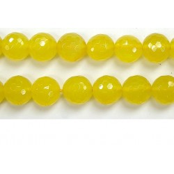 Perle facettes Agate jaune 6mm - Fil de 40 Centimetres