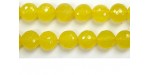 Perle facettes Agate jaune 10mm - Fil de 40 Centimetres