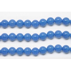 Perles en pierres agate bleue 8mm - Fil de 40 Centimetres