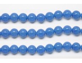 Perles en pierres agate bleue 10mm - Fil de 40 Centimetres