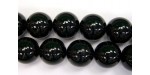Perles en pierres agate noire 4mm - Fil de 40 Centimetres