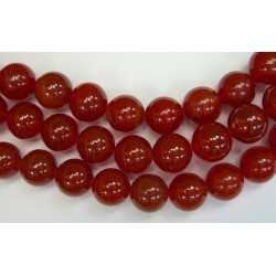Perles en pierres agate rouge 4mm - Fil de 40 Centimetres