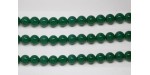 Perles en pierres agate verte 4mm - Fil de 40 Centimetres