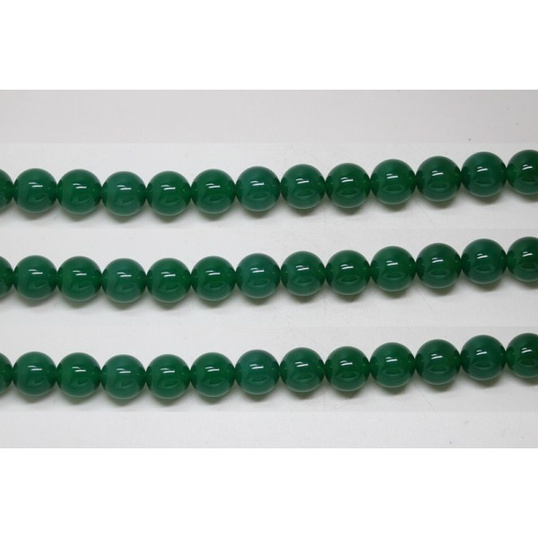 Bracelet En Pierre Verte Perles 8 Mm - Bijou Élastique Mixte Fait Main - Cadeau Harmonie Et Équilibre