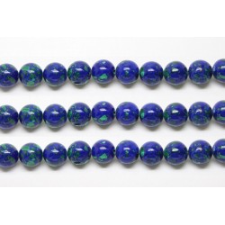 Perles en pierres azurite malachite 4mm - Fil de 40 Centimetres