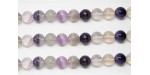 Perles en pierres fluorite rainbow 6mm - Fil de 40 Centimetres