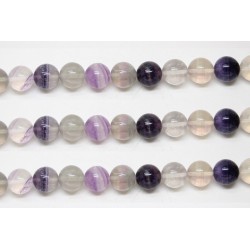 Perles en pierres fluorite rainbow 10mm - Fil de 40 Centimetres