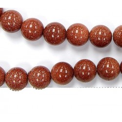 Perles en pierres gold stone 4mm - Fil de 40 Centimetres
