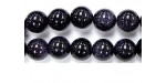 Perles en pierres gold stone bleue 12mm - Fil de 40 Centimetres