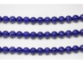Perles en pierres howlite trempee lapis 10mm - Fil de 40 Centimetres