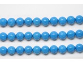 Perles en pierres howlite trempee turquoise 4mm - Fil de 40 Centimetres
