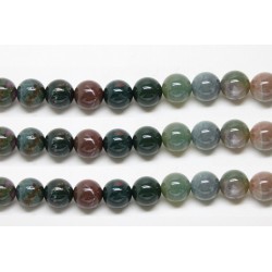 Perles en pierres jaspe fancy 4mm - Fil de 40 Centimetres
