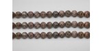 Perles en pierres jaspe leopard 4mm - Fil de 40 Centimetres