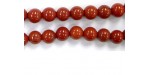 Perles en pierres jaspe rouge 4mm - Fil de 40 Centimetres