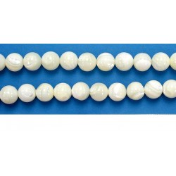 Perles en pierres nacre 3mm - Fil de 40 Centimetres