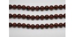 Perles en pierres obsidienne mahagony 6mm - Fil de 40 Centimetres