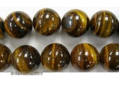 Perles en pierres oeil de tigre 6mm - Fil de 40 Centimetres