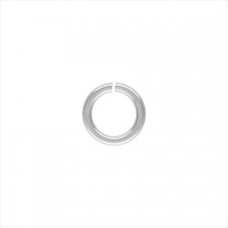 1000 anneaux ronds argenté foncé 4mm / 0.70mm