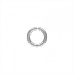 500 anneaux ronds argenté foncé 6mm / 1.00mm