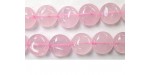 Perles en pierres quartz rose 6mm - Fil de 40 Centimetres