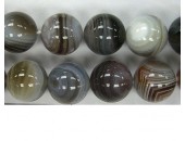 Perle ronde agate botswana 8mm - Fil de 40 Centimetres