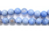 Perle agate bleue claire 8mm - Fil de 40 Centimetres