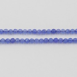 Perles Facettes Agate Bleue 2mm