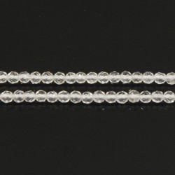 Perle facettes cristal de roche 2mm