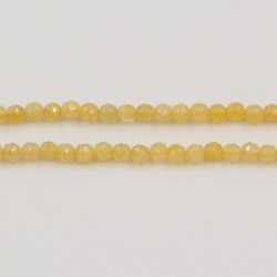 Perles Facettes Jade Jaune 2mm