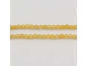 Perles Facettes Jade Jaune 3mm