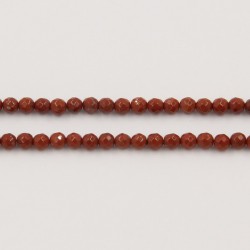 Perles Facettes Jaspe Rouge 3mm