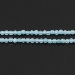 Perles Facettes Jade Teinté bleu aquamarine 2mm