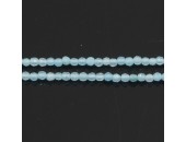 Perles Facettes Jade Teinté bleu aquamarine 3mm